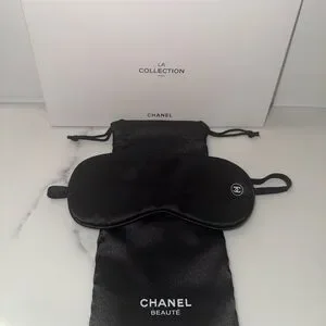 CHANEL | Accessories | New Chanel Elegant Black Sleep Mask 